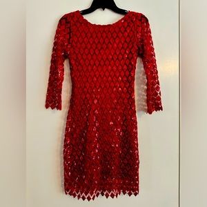 Chelsea & Violet Red cocktail dress size XS